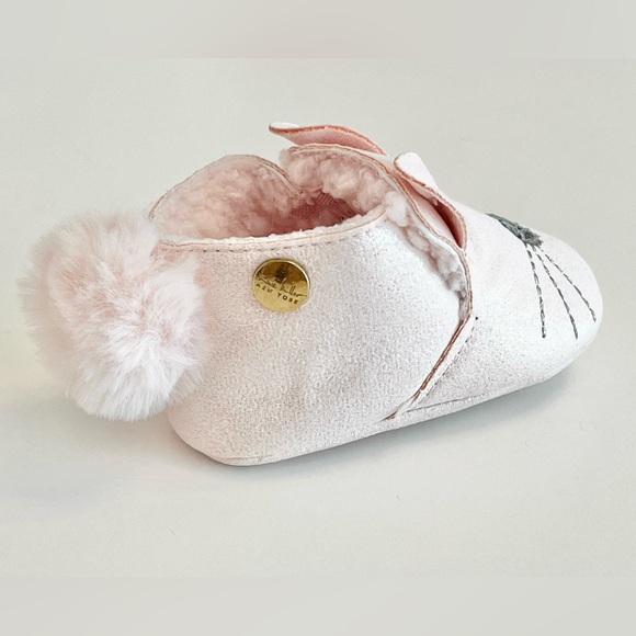NWT ADORABLE Nicole Miller NY Stepping Stones Pink Bunny Baby Shoes, 6-12 Months - Picture 9 of 12